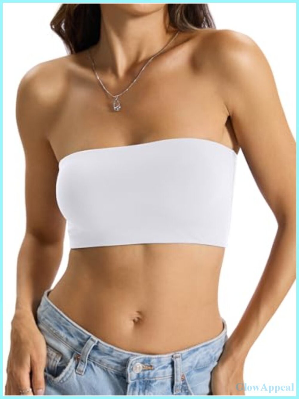 Double Lined Tube Top Non-Padded Strapless Bandeau Tank Top